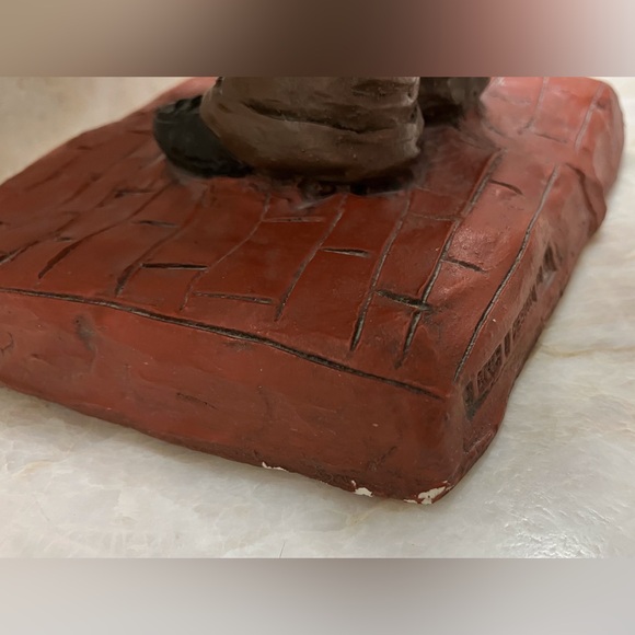 Vintage Jewish Man Rabbi Figurine Statue Bagel Basket - Picture 3 of 6